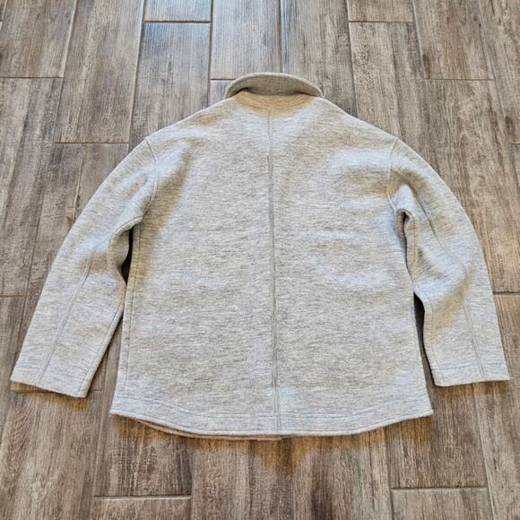 Madewell Jacket Women’s XL Boiled Wool Sweater Shirt Coat Drop Shoulder Timeless - Picture 6 of 12